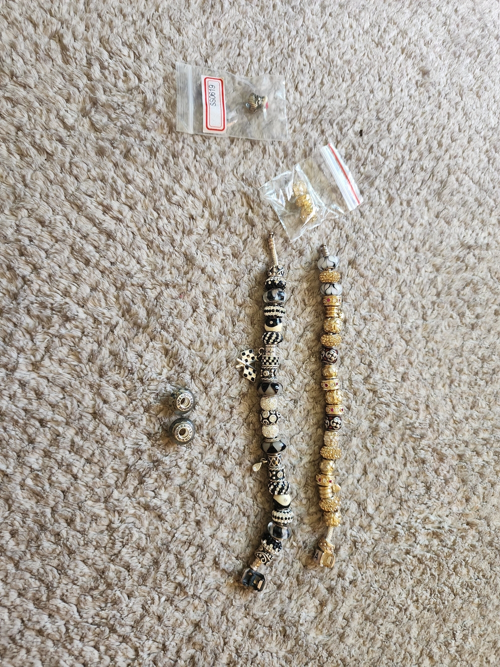 Pandora-Style Charm Bracelets – Some Authentic Pandora Beads Mixed Lot